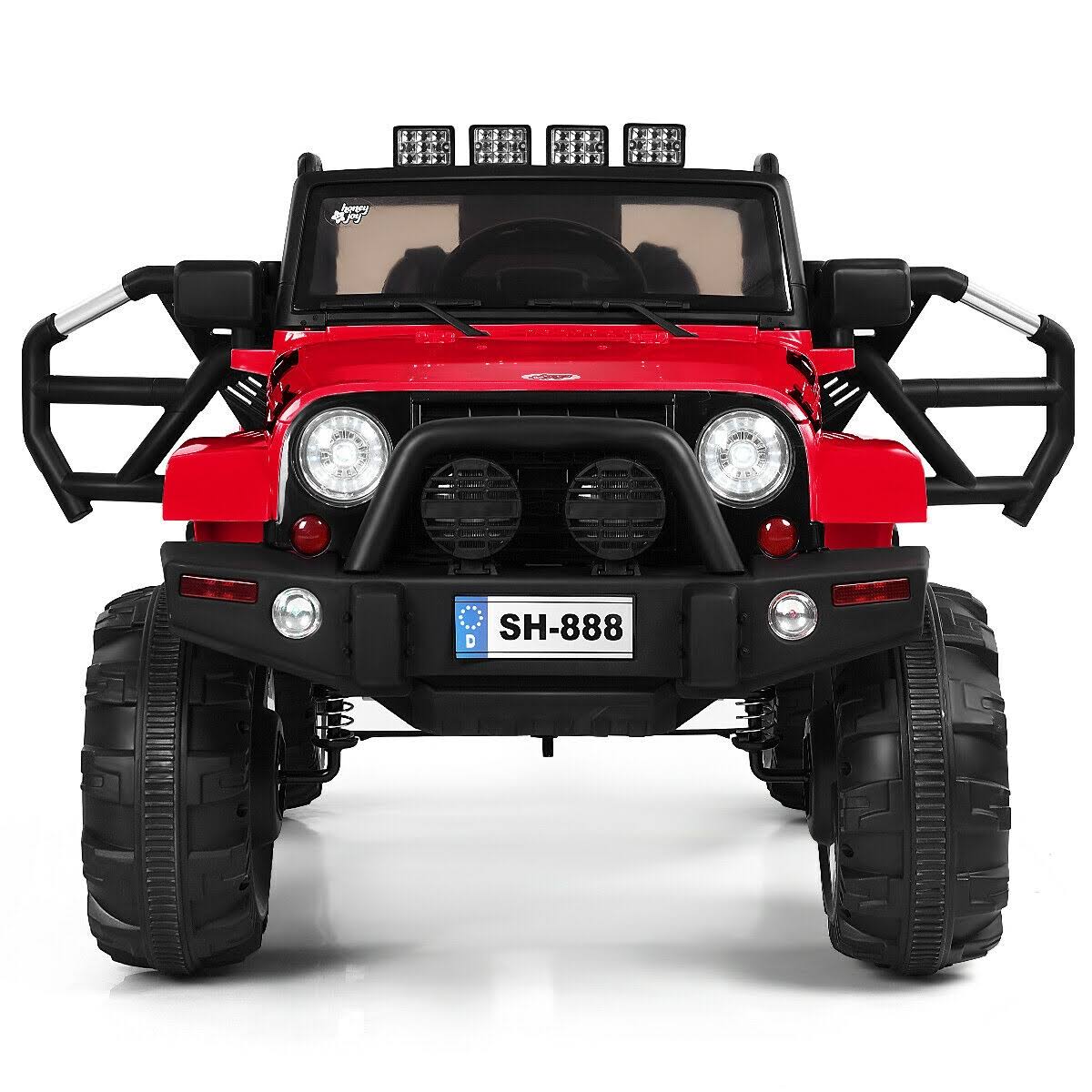 12V Red Kids Remote Control Riding Truck Car with LED Lights V219