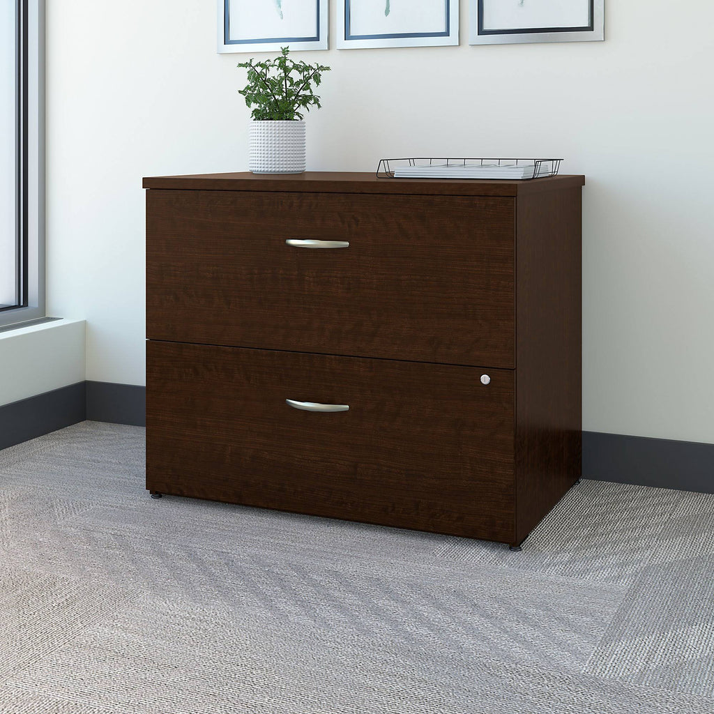 Mocha Cherry Lateral File Cabinet S91927