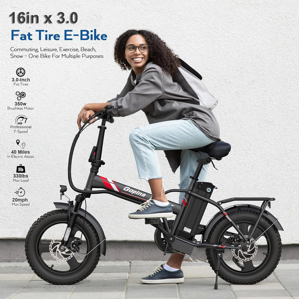 350W Fat Tire Folding Electric Bike D9515