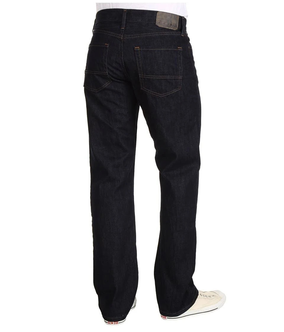 Straight Dark-Rinse Jean, Size 32 I343
