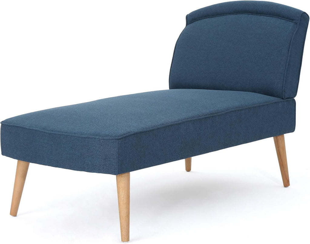 Navy Blue Fabric Chaise Lounge N9177