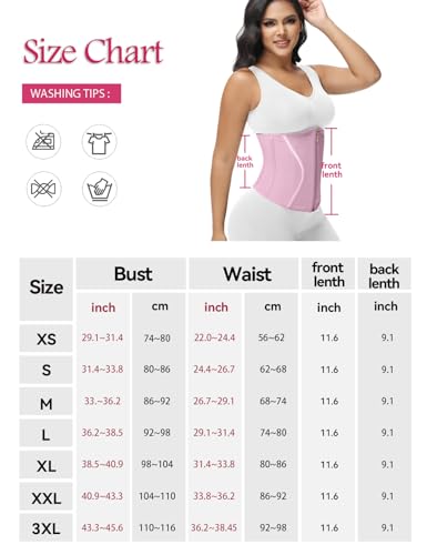 Short Torso Waist Trainer Corset Waist Cincher Body Shaper with Zipper Hooks P83969
