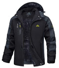 Men's Winter Water Resistant Ski Snow Jacket Fleece Parka Raincoats With Multi-Pockets I151
