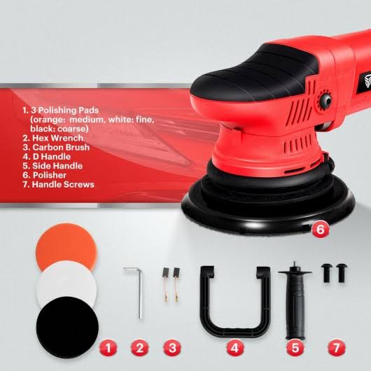 1100W Dual Action Random Orbital Polisher Kit Y70464
