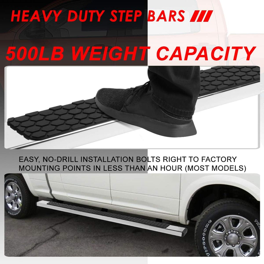 Polished Chrome Stainless Steel Nerf Bar Running Boards N249630