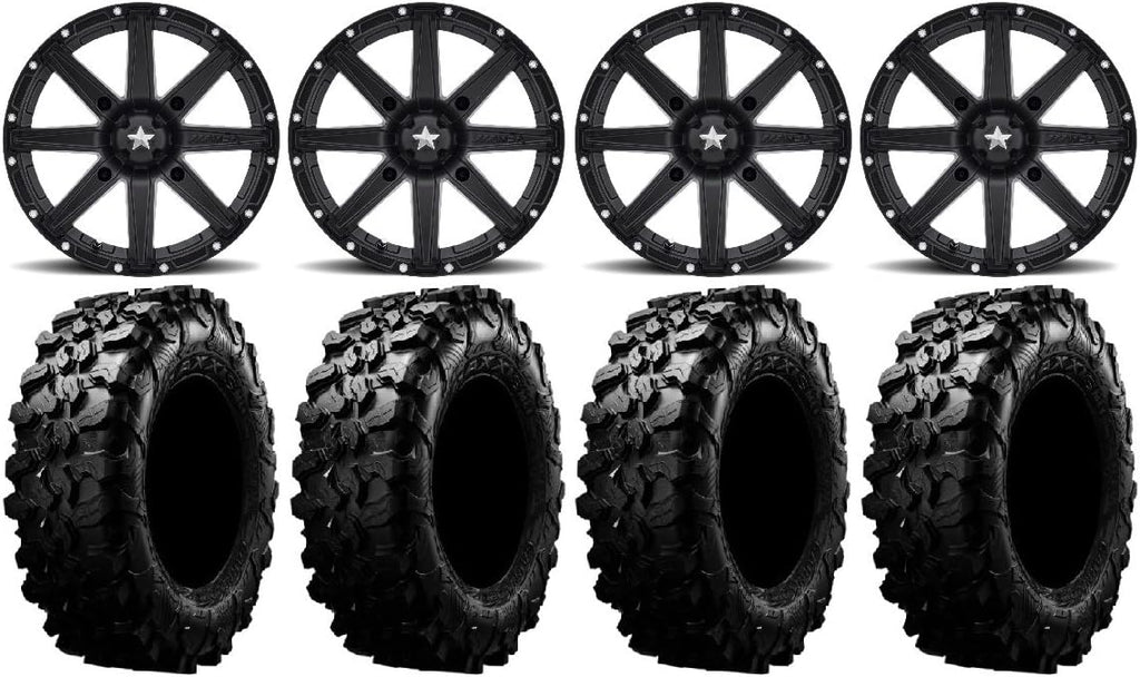9 Items ATV Wheels 28 Tires 4x110 Bolt Pattern 10mmx1.25 Lug Kit I3435