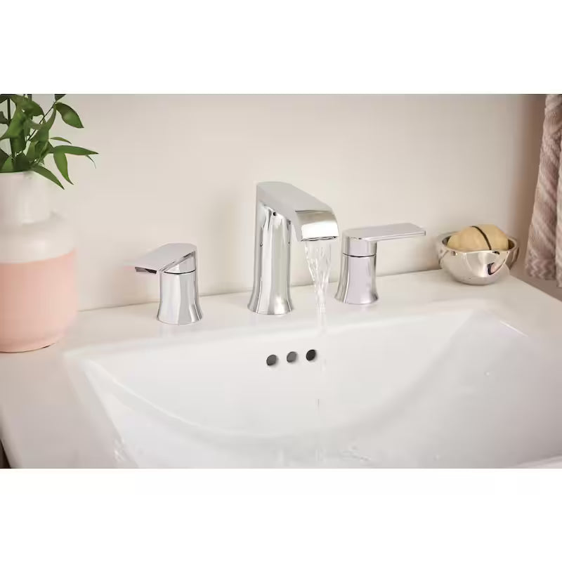 8 in. Widespread Double Handle Bathroom Faucet in Chrome 2-Pack K42189