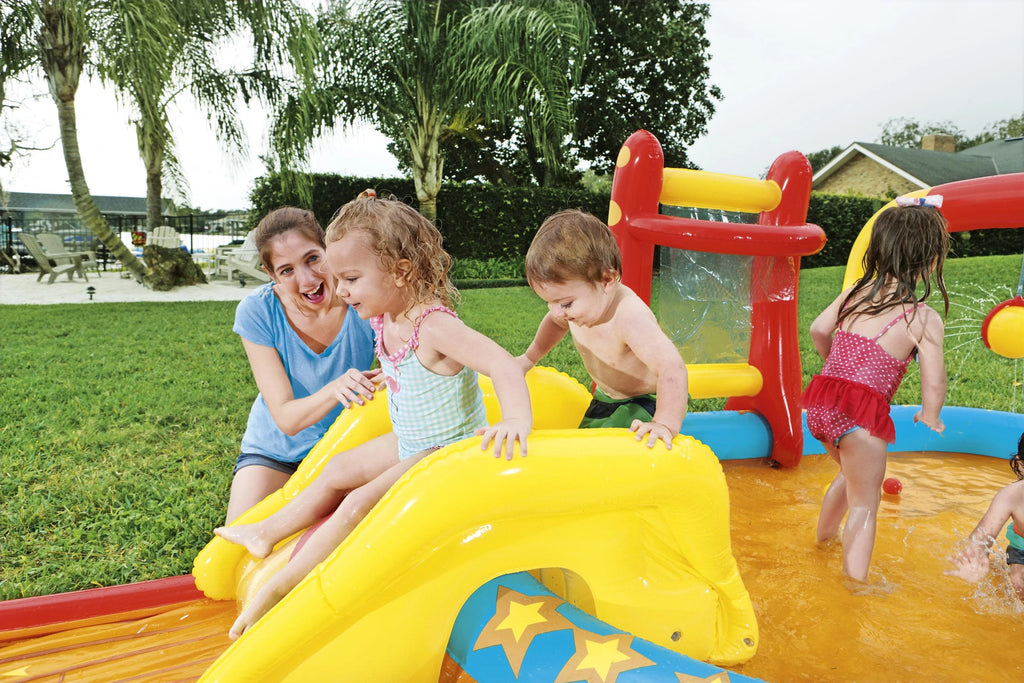 Inflatable Play Pool Center with Slide E2037