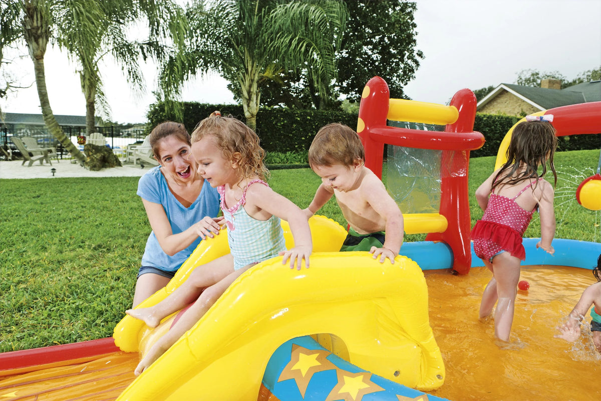 Inflatable Play Pool Center with Slide E2037