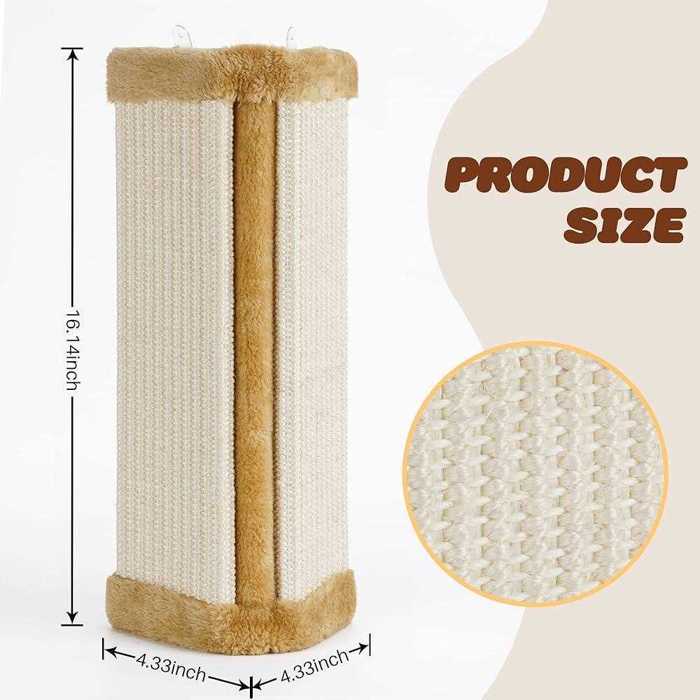 Cat Wall Corner Scratcher Sisal Scratching Pad I360477