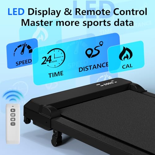 3-in-1 Walking Pad with Incline, 2.5 HP Under Desk Treadmill, 265 LBS Compact Treadmill with LED Display R33414