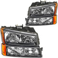 Black Housing Clear Reflector Headlights Assembly Set C69392