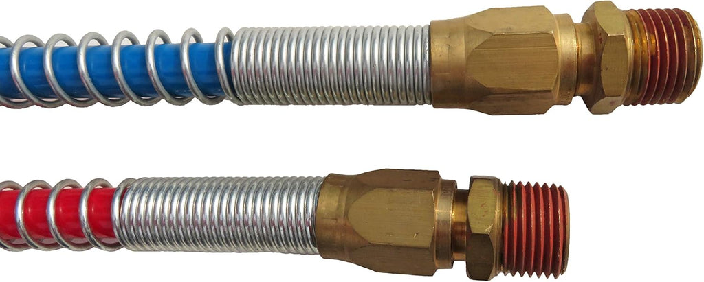 COILED AIR SET LINE ASSEMBLY RED & BLUE TRUCK TRAILER BRAKE COIL SET, 15' LENGTH; 2 X 12" LEADS Pack of 2 M6552