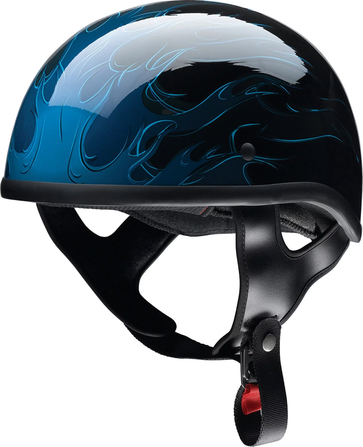 Blue Motorcycle Half Helmet B371