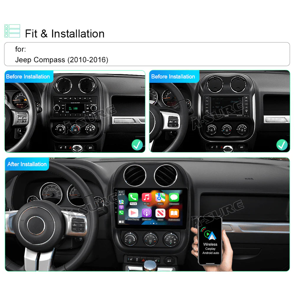 10 Wireless Carplay Android Car Radio Stereo 32GB X11497
