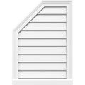 20x22W x 40x22H Octagonal Surface Mount PVC Gable Vent with Brickmould E8003