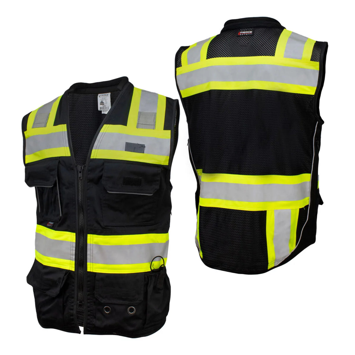 Black Surveyors Class 1 Vest with Tablet Pocket T187