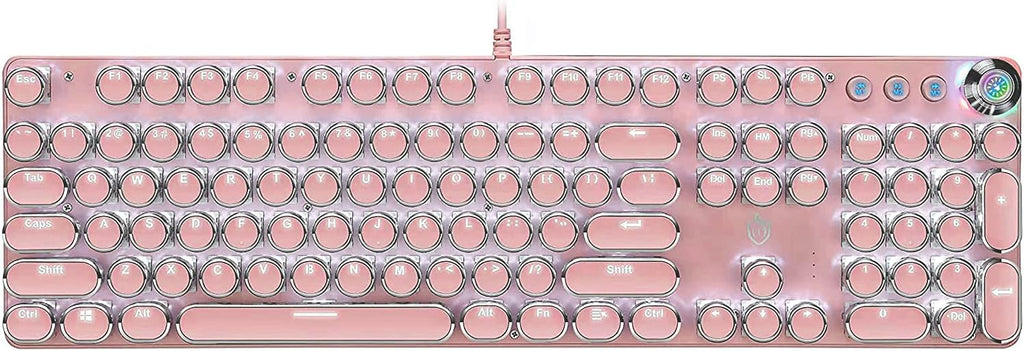White 104 Keys Mechanical Keyboard with Blue Switch K14750
