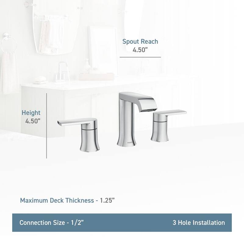8 in. Widespread Double Handle Bathroom Faucet in Chrome 2-Pack K42189