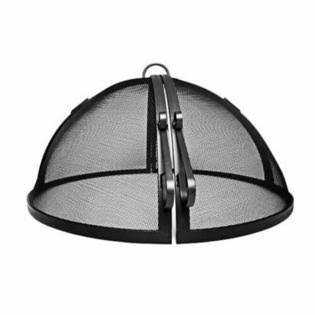 49x22 Welded Carbon Steel Hinged Round Fire Pit Safety Screen D2628