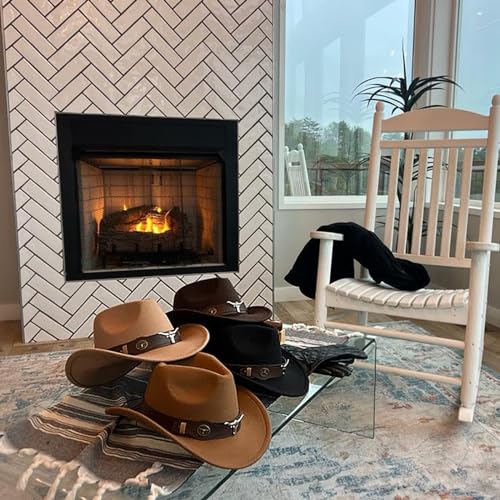 4 Pcs Felt Wide Brim Cowboy Hat L37945