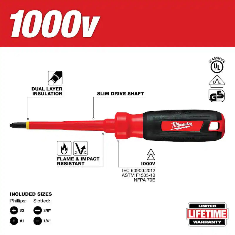Insulated Screwdriver Set and Pouch (4-Piece) L7325