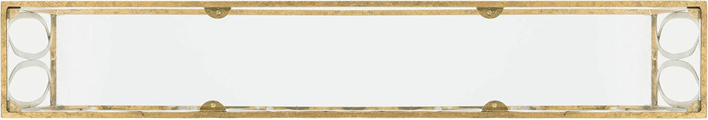 Gold Foil and Glass Console Table X17747