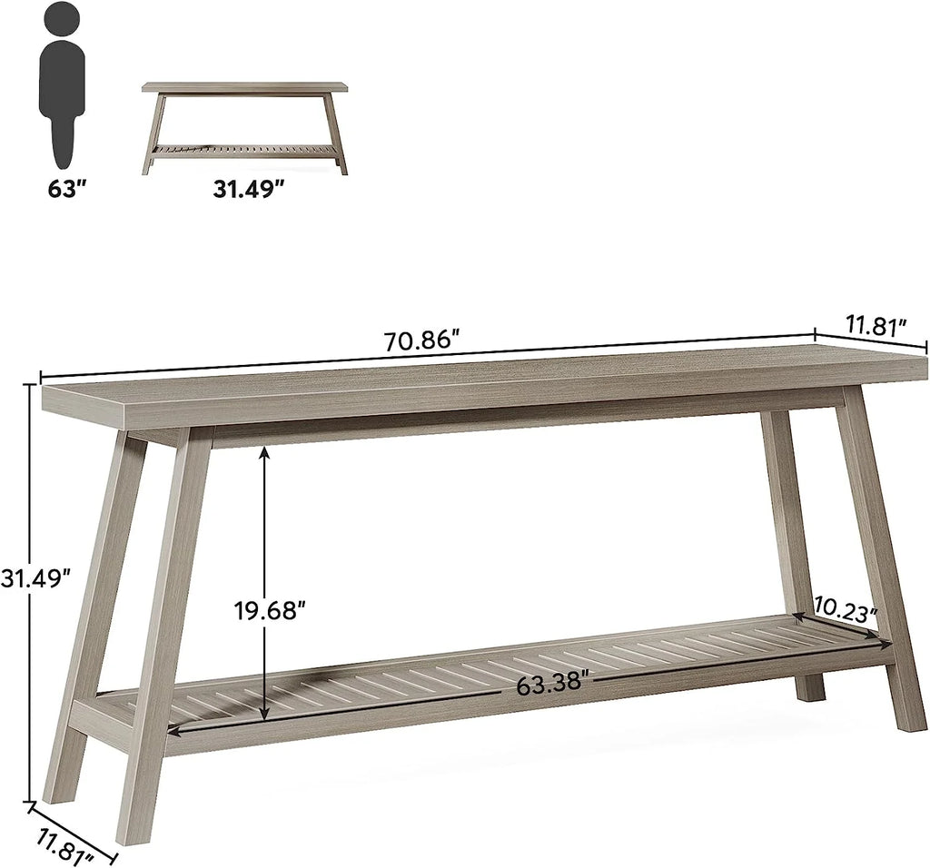 Grey Farmhouse Console Table X85190