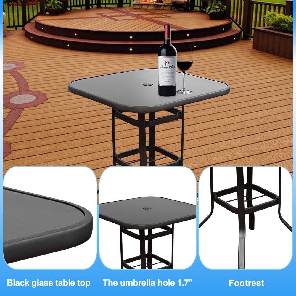 Swivel Bar Height Patio Chairs Set of 2 Z58584