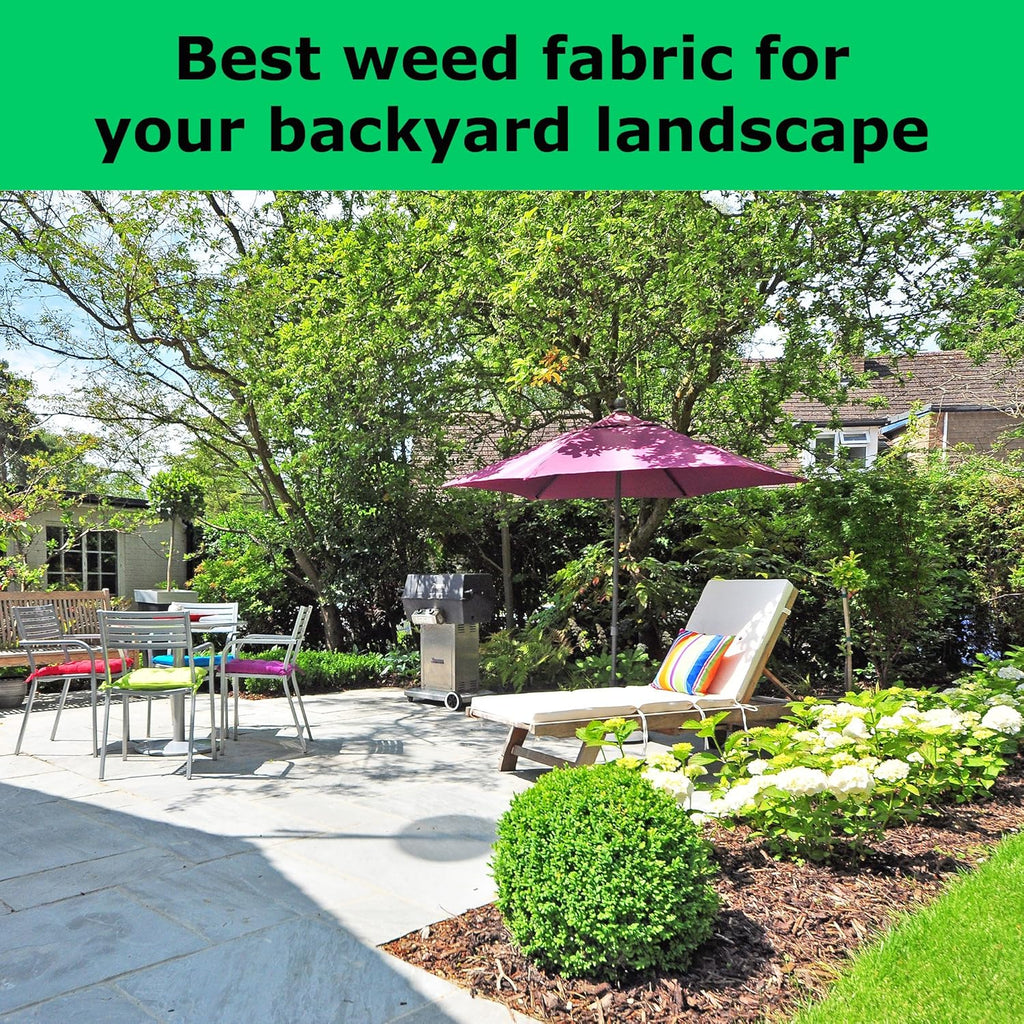 Heavy Duty Weed Barrier Garden Fabric Roll 1.8 oz 3 Ft X 300 Ft Pack of 2 Y391746