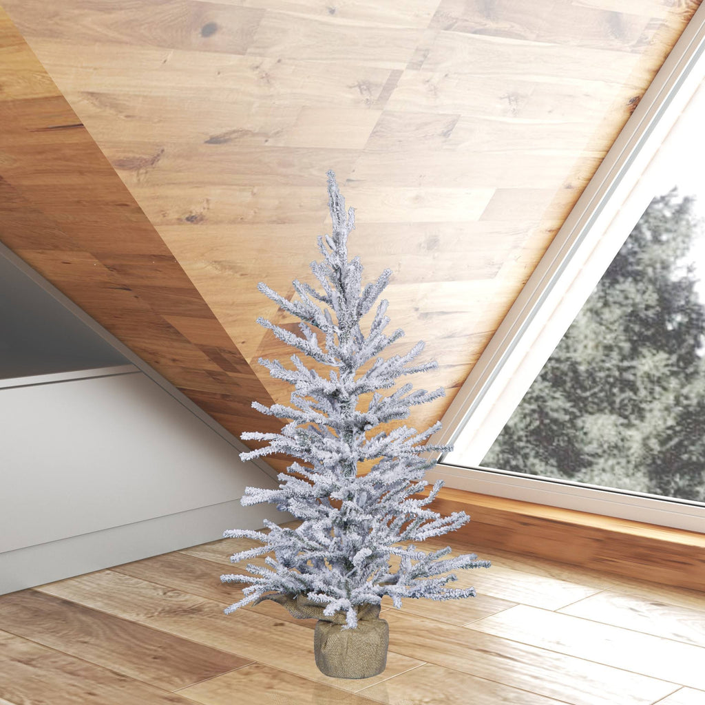 Flocked Angel Pine Artificial Christmas Tree H2658