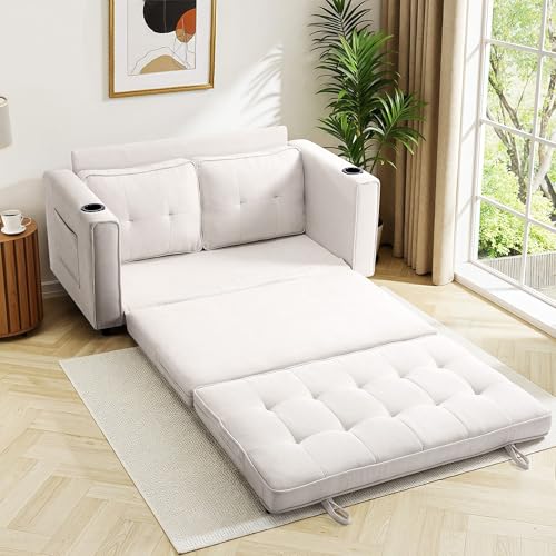 Dark Blue Convertible Sleeper Sofa P866475