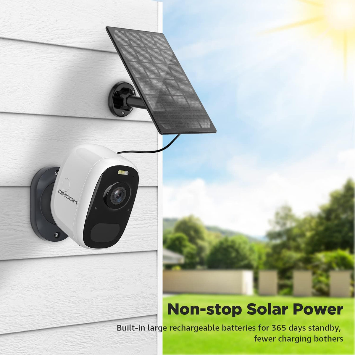 2K Solar Security Camera Wireless Outdoor Battery Powered F29499