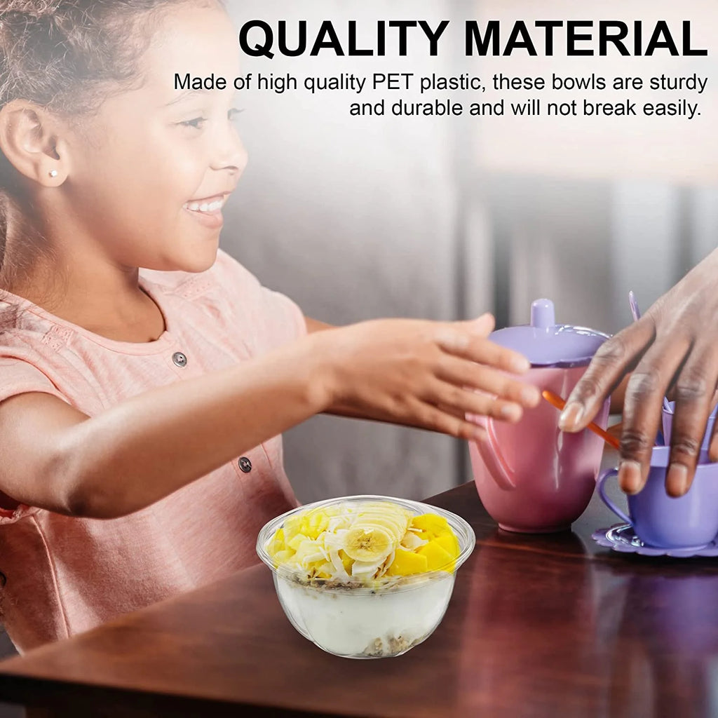 16 oz Clear Disposable PET Plastic Salad Container Pack of 30 O154