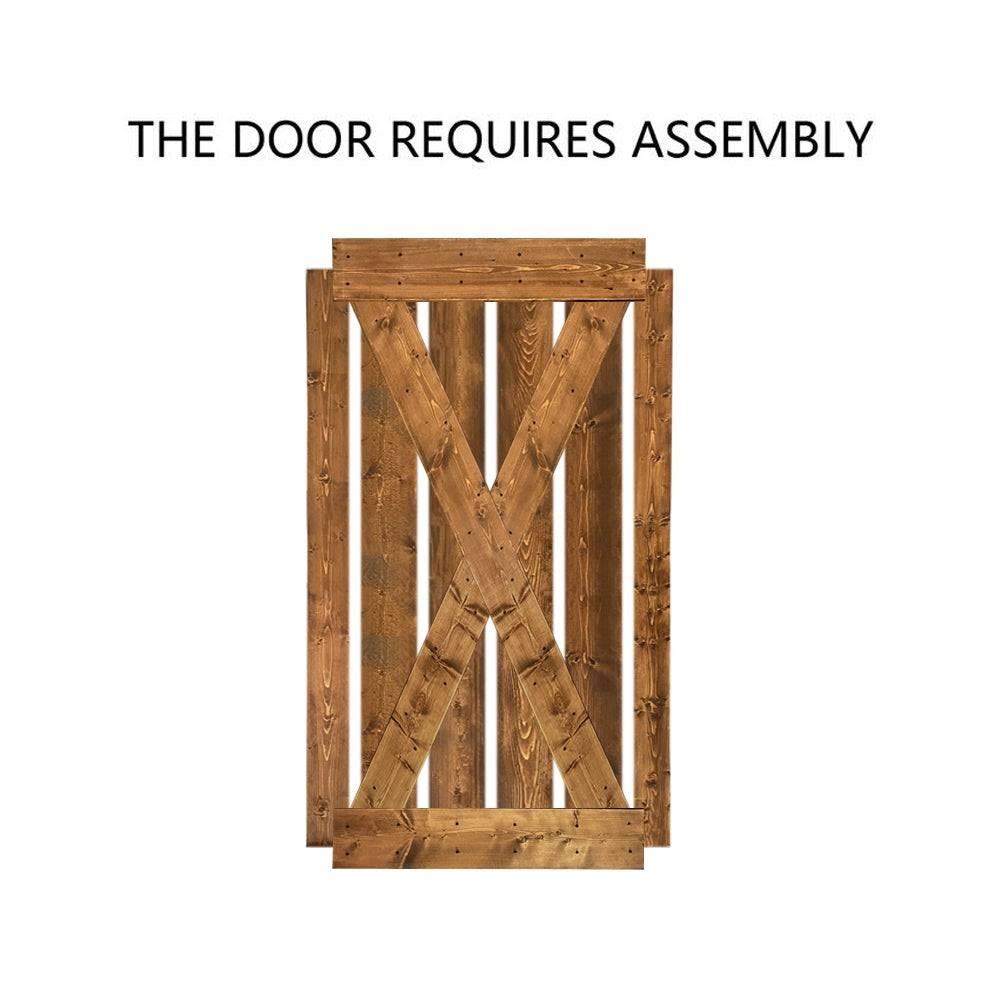 36 in. x 84 in. Solid Knotty Pine Wood Interior Sliding Barn Door Slab H7141