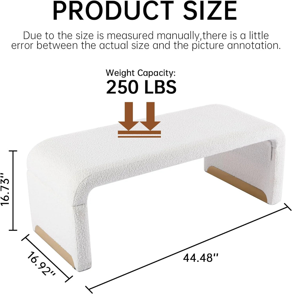 White Entryway Bench I394
