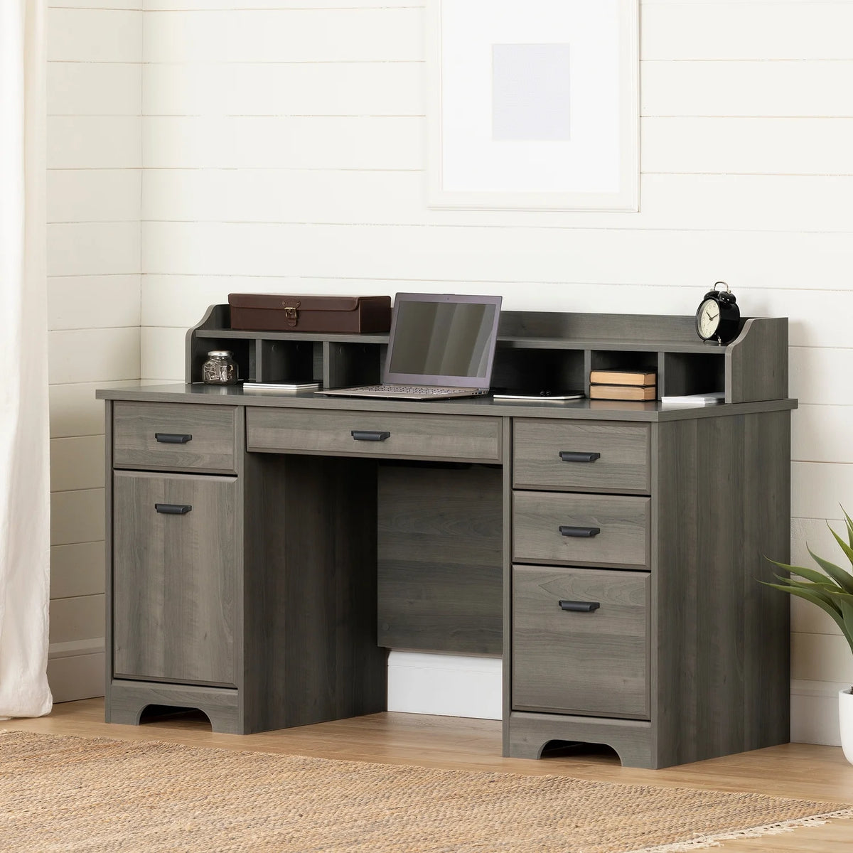 Computer Office Desk With Power Bar I98527