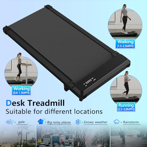 3-in-1 Walking Pad with Incline, 2.5 HP Under Desk Treadmill, 265 LBS Compact Treadmill with LED Display R33414