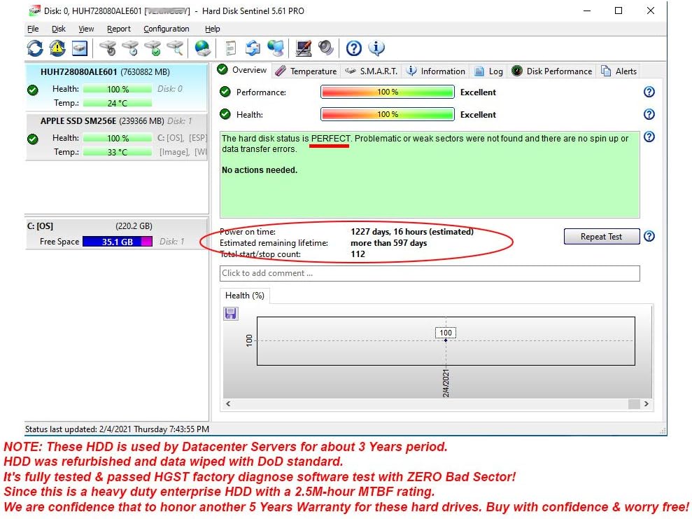 8TB 7200RPM SATA 6.0Gb/s 3.5inch Enterprise Hard Drive D632