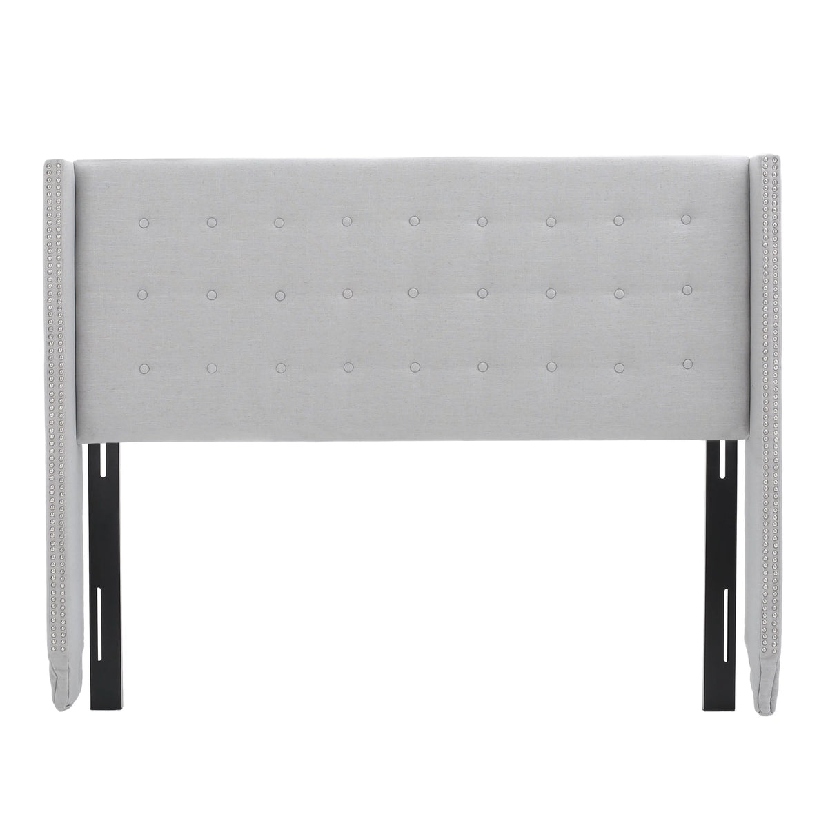Light Grey Fabric Full/ Queen Headboard U693963