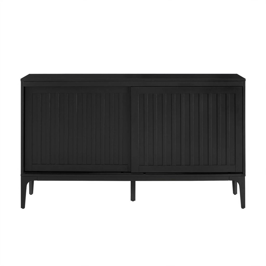 Matte Black Particle Board Wood Sideboard V43905
