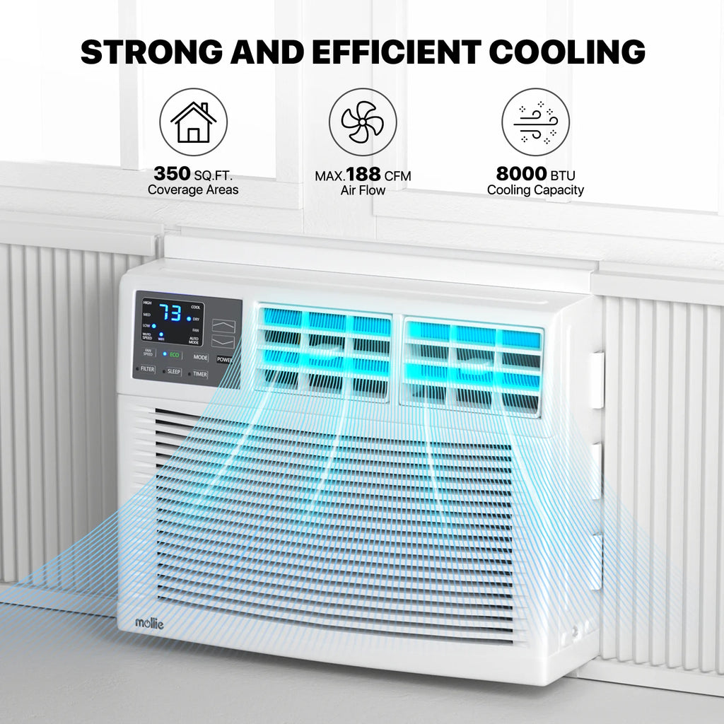 6,000 BTU Smart Window Air Conditioner with WiFi, White R5196