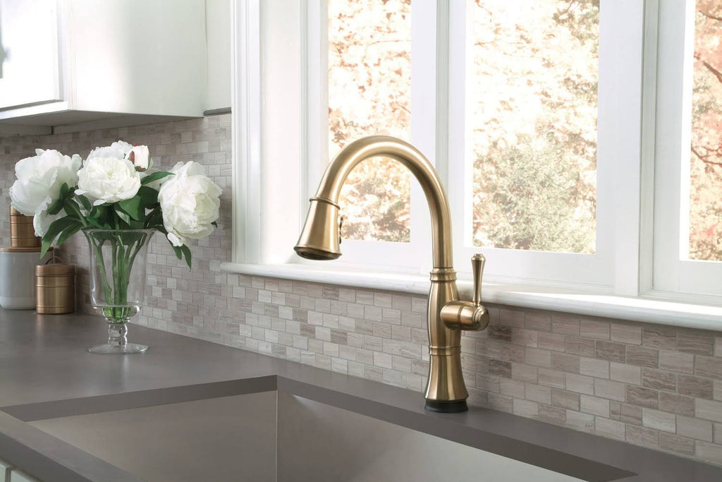 Champagne Bronze Single Handle Pull Down Kitchen Faucet X8606