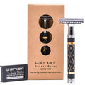 65R Super Heavyweight Gray and Gold Double Edge Safety Razor & 5 Blade Refills R3777