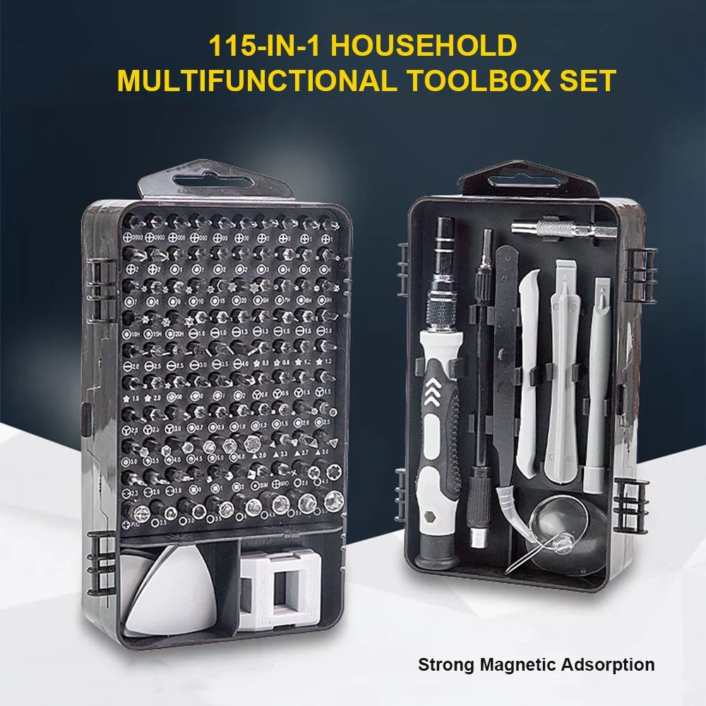 115-In-1 Household Toolbox Set with 98 Bits O5142