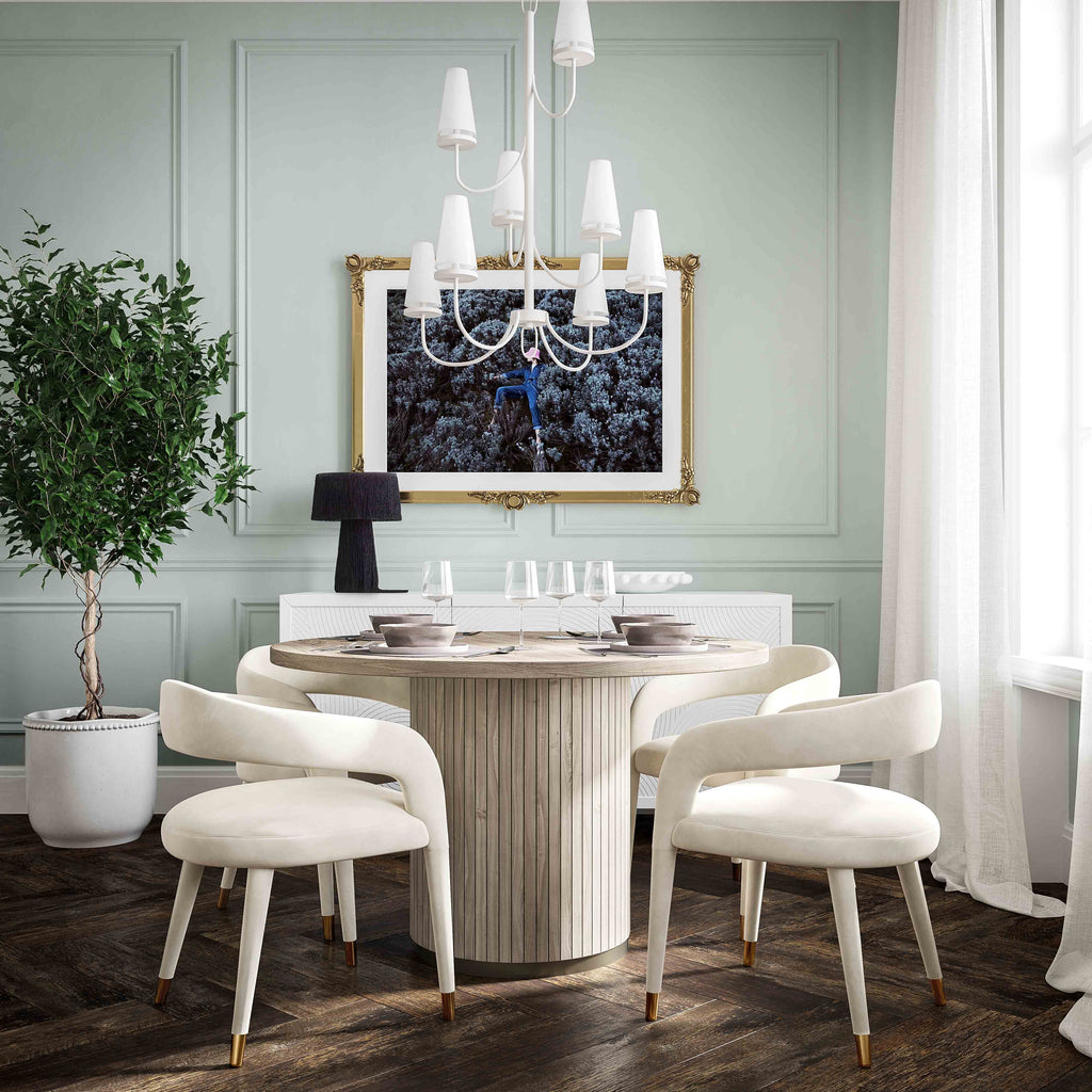 Cream Velvet Dining Chair Z5503