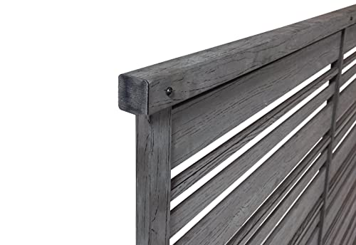 Charcoal 4 ft H x 5.3 ft W Outdoor Privacy Fence Screen 2 Panels U2842