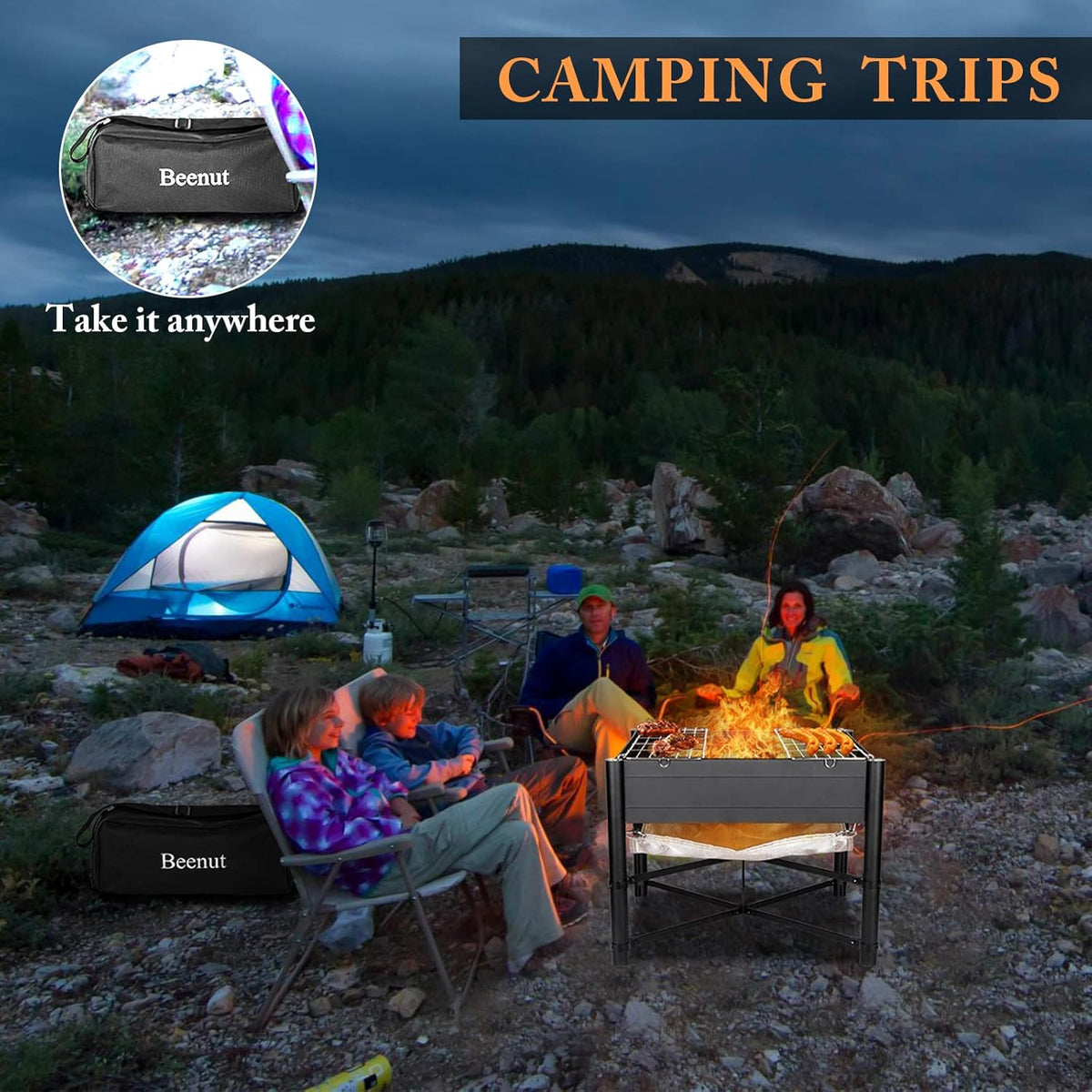 Portable Smokeless Wood Burning Fire Pit Q689