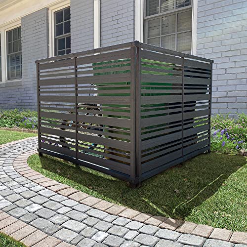 Charcoal 4 ft H x 5.3 ft W Outdoor Privacy Fence Screen 2 Panels U2842