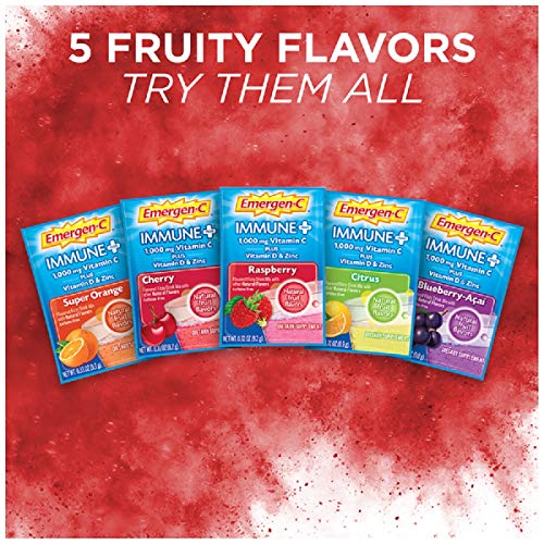 Raspberry Flavor Vitamin C Powder Supplement - 10 Count Q603